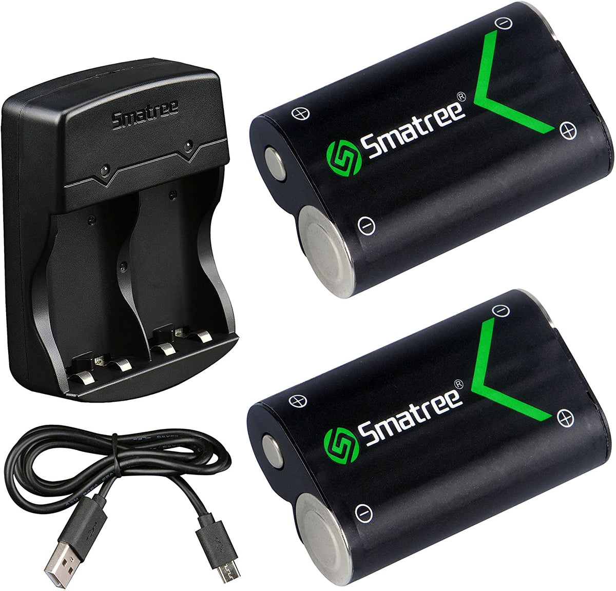 Xbox Series X/S充電バッテリー (2個セット) 急速充電器付き